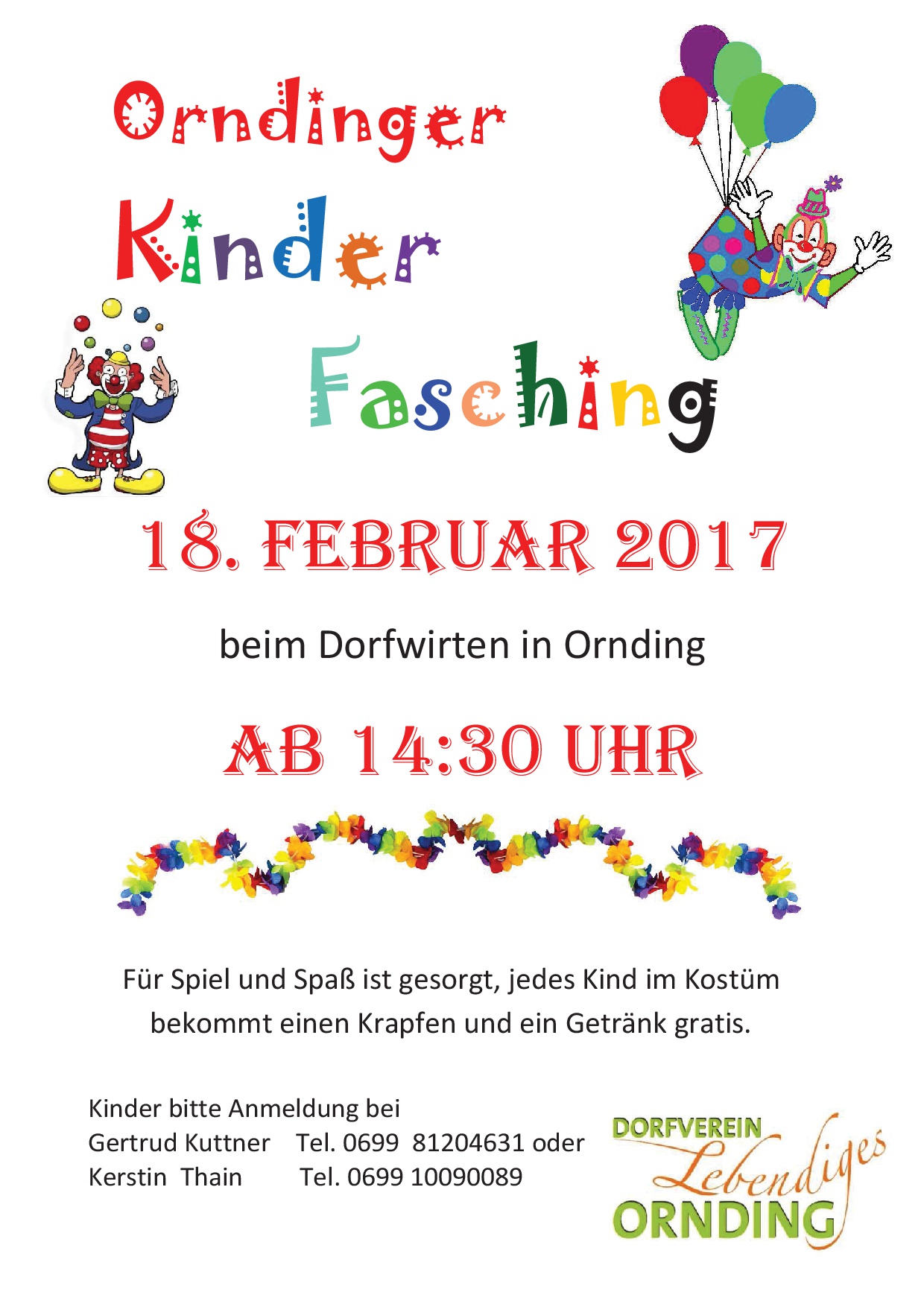 Orndinger Kinderfasching 2017